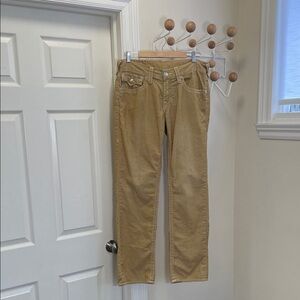 True Religion - Y2K Vintage Corduroy Straight Legged Pants - Golden - 31